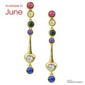 Golden Spring Earrings Made with Swarovski Elements